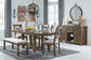 Moriville Dining Table and 4 Chairs and Bench