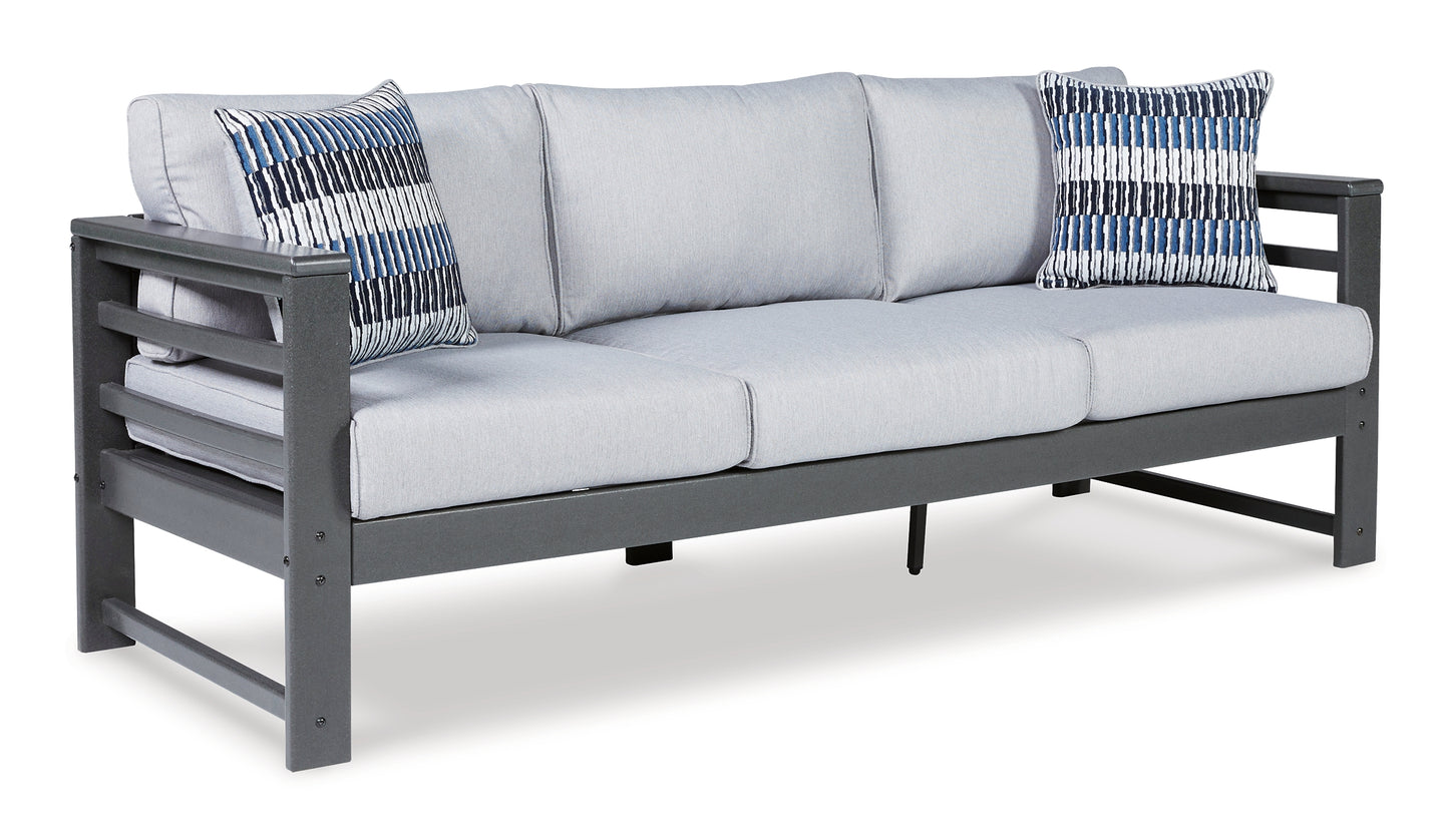 Amora Outdoor Sofa, Loveseat and 2 Lounge Chairs with Coffee Table and 2 End Tables