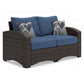 Windglow Outdoor Loveseat and 2 Chairs with Coffee Table