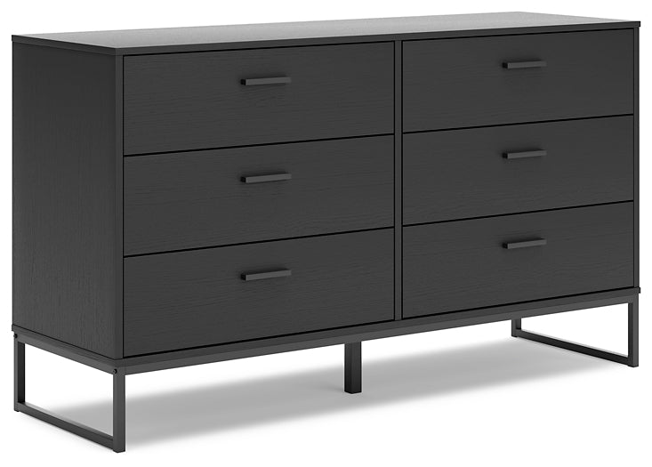 Socalle Twin Panel Headboard with Dresser and 2 Nightstands