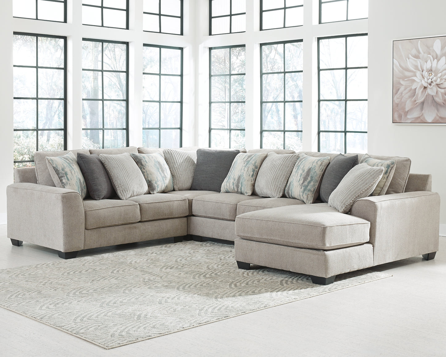 Ardsley 4-Piece Sectional with Ottoman