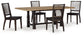 Charterton Dining Table and 4 Chairs