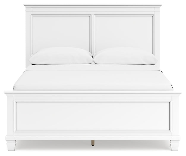 Fortman Queen Panel Bed with Mirrored Dresser, Chest and 2 Nightstands