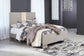 Surancha Queen Panel Bed with Mirrored Dresser and 2 Nightstands